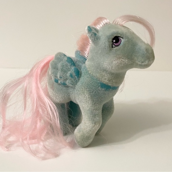 Vintage My Little Pony Flocked Wind Whistler Pegasus G1 Hasbro - Picture 12 of 13